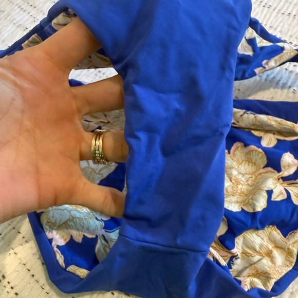 Maaji Blue and Cream Floral Bra Set - Picture 4 of 7